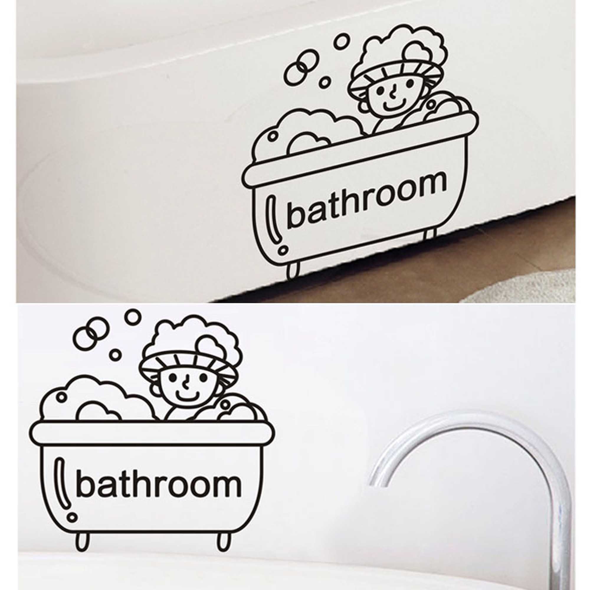 Bathroom Stickers Kids Bathing Shower Wall Stickers Art Design Etsy UK