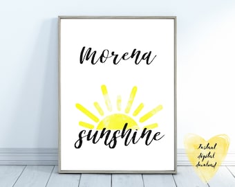 Morena Sunshine - Good Morning Sunshine- Maori language - NZ poster - Te Reo Wall Art - Inspirational Poster