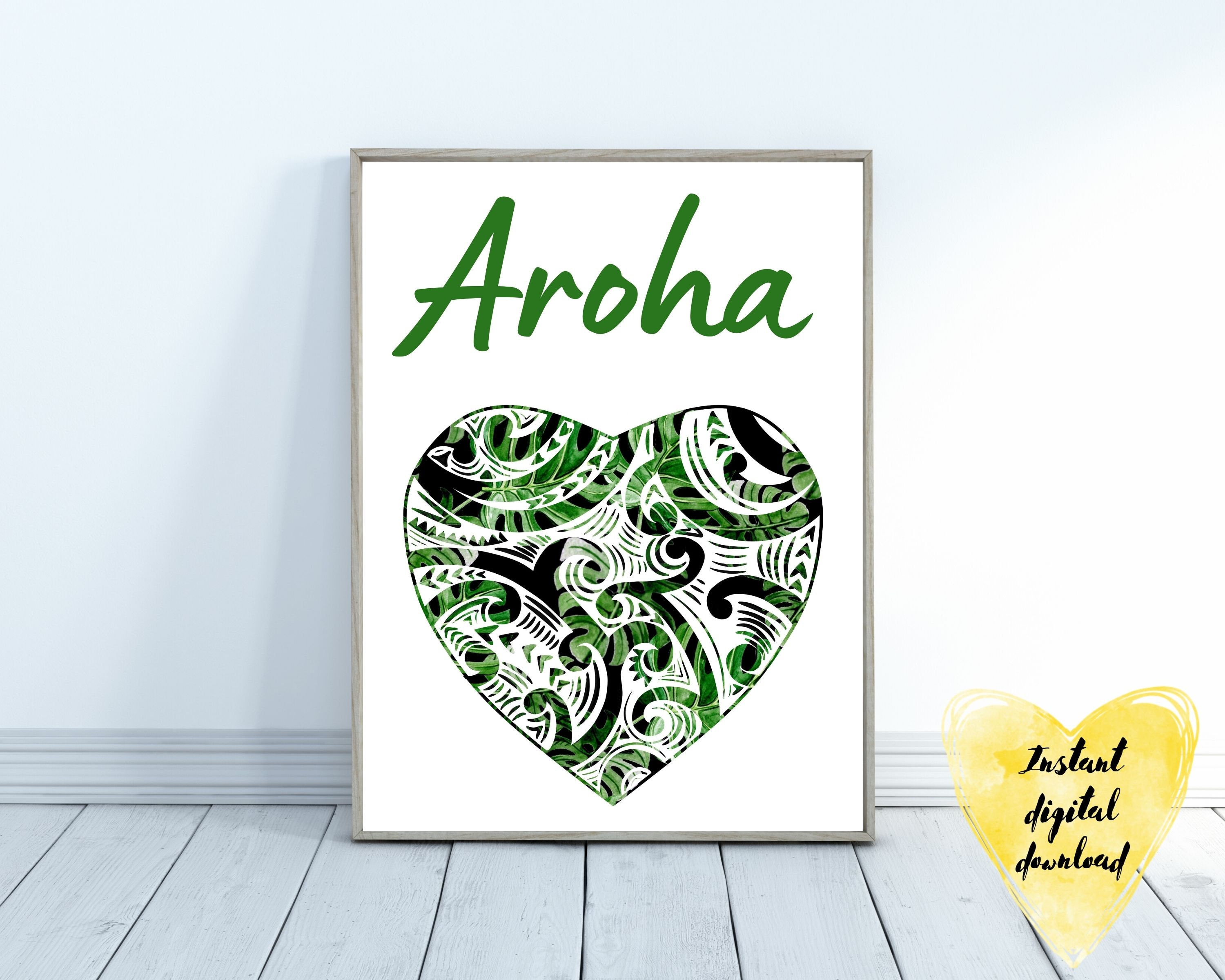 New Zealand Aroha Maori Love Heart Pattern Maori language Etsy