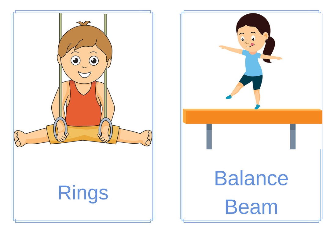 Gymnastics Flash Cards-digital Download-kids Gymnastics - Etsy Gymnastics Flash Cards-digital Download-kids Gymnastics - Etsy