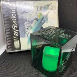 Final Fantasy VII (7) Black Meteor Holy Logo Lantern w/ Green Light