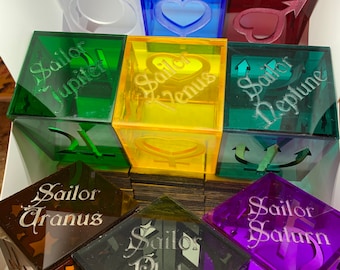 Sailor Moon Sailor Scouts Laternenlichtabdeckungen | Sailor Mond, Merkur, Mars, Jupiter, Venus, Uranus, Neptun, Pluto, Saturn | mit Licht