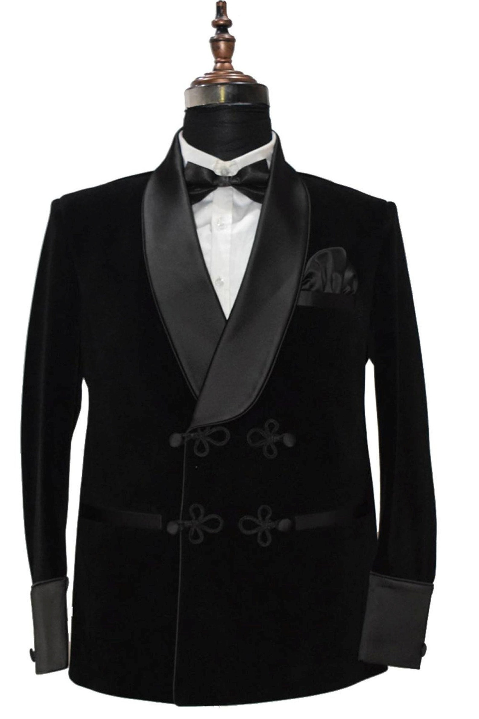 Men's Smoking Jacket Black Velvet Elegant Hosting Party | Etsy