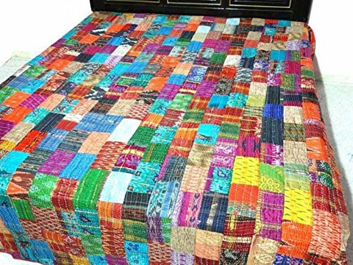Patchwork Decorative Throw Blanket Multi Color Super Soft Warm Etsy