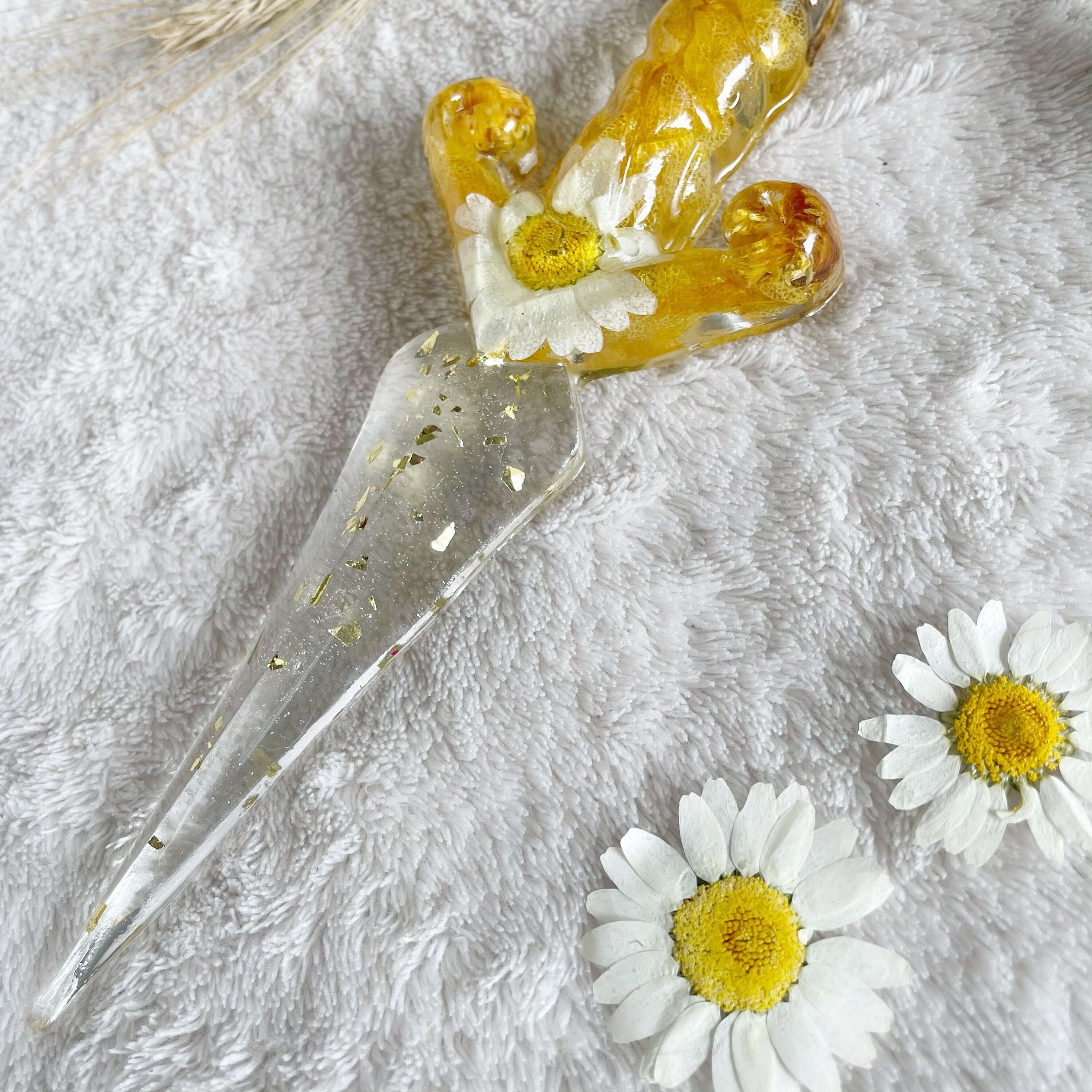 Floral Dagger Decoration Flowers Resin Epoxy Marguerite Etsy UK