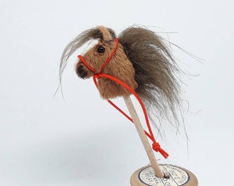 Dollhouse Miniature Chestnut Hobby Horse - Handmade 12th Scale (1:12) Doll's House Collector's Item - Various Collectable Breeds Available