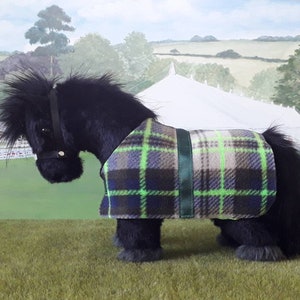 Black Shetland Pony Handmade Model Horse Vegan Leather Halter and Rug Accessories Included Optional Add-Ons Available Standard accessories