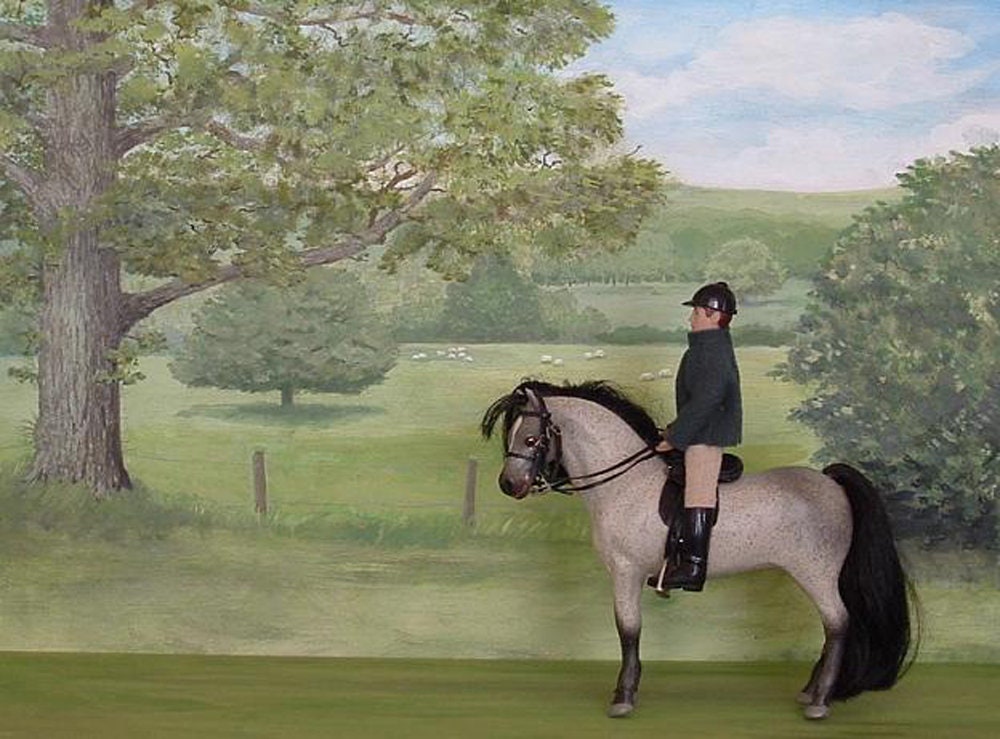 Backdrop 'summer' Set of for Julip, Breyer, Equorum, Laurel