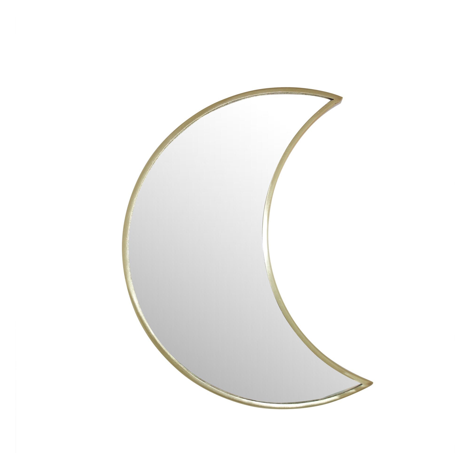 Crescent Moon Mirror Wall Decor Gold Unique Handmade Etsy