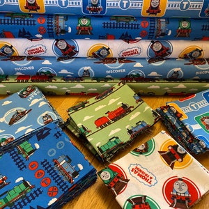 Thomas The Tank Engine Cotton Fabric, Train Print, Kids Sewing Material