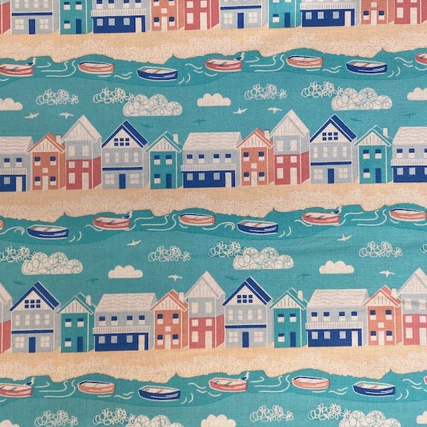 Beach Houses ~ By The Coast~ Nautical~Beach~Seaside Fabric