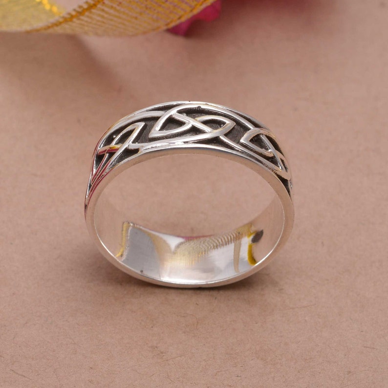 Hammered Silver Ring Thumb Ring Textured Band Ring Unisex Ring Band Ring Mens Ring