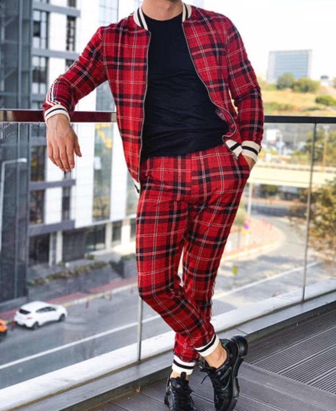 plaid tracksuit