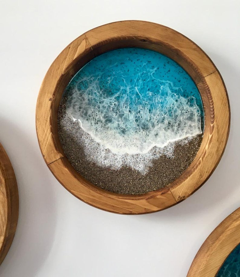 Wooden Framed Epoxy Resin Wall Art Etsy