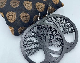 Tree of Life Wood Earrings – Fashion Jewelry | Symbol of Growth & Connection