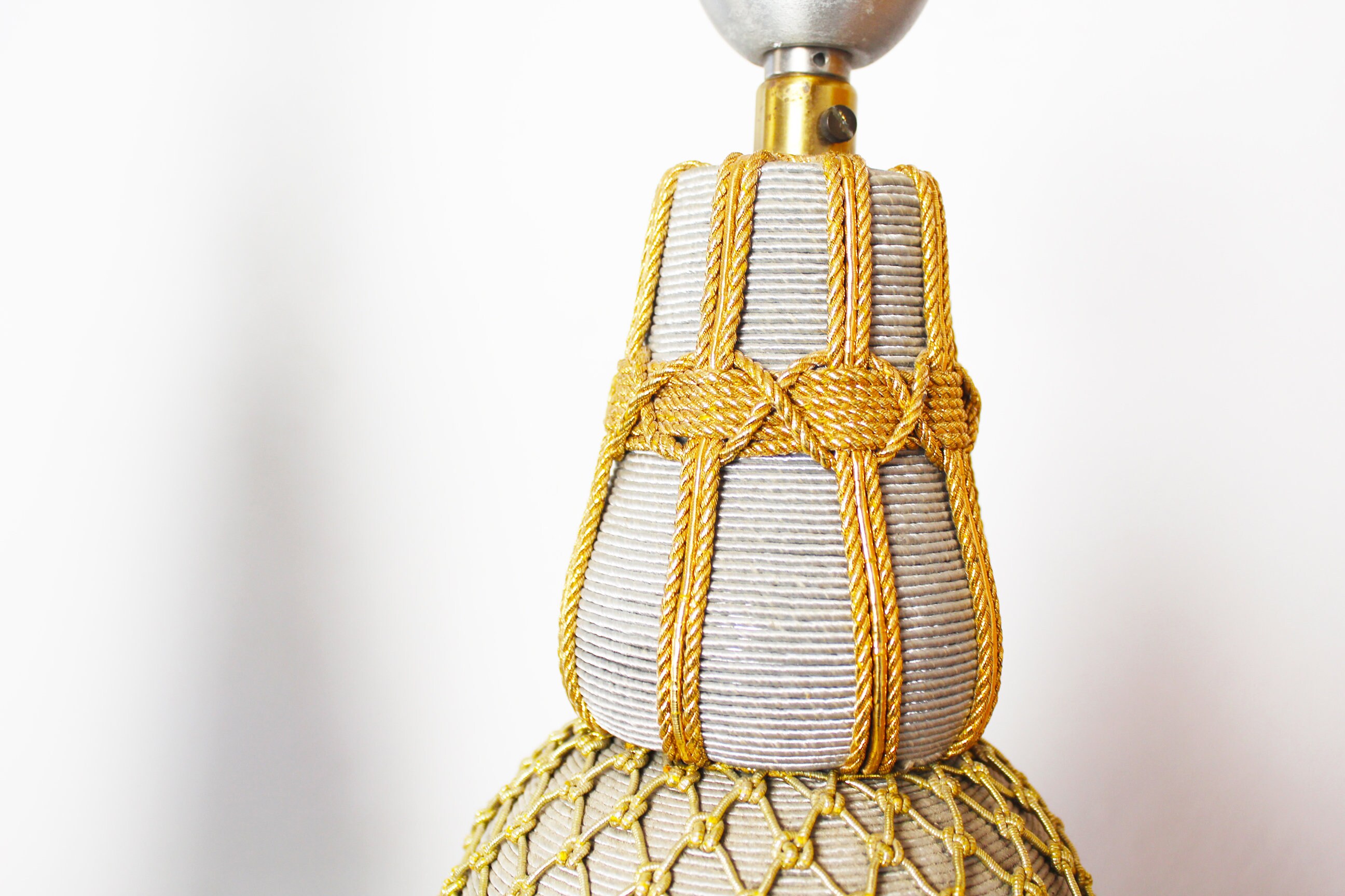 Vintage Pair of 1960's Tassel Pendant Lamps 1950's Etsy