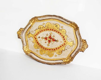 Decorative Florentine Serving Platter - Florence style serving tray