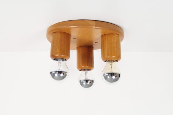 Vintage 1970's old stock 'Japandi' style ceiling or wall light