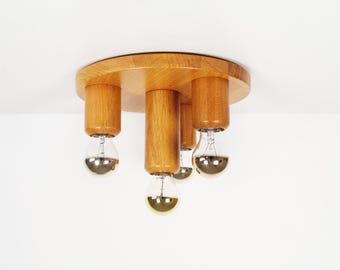 Vintage 1970's old stock 'Japandi' style ceiling light