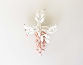 1 of 5 - Large 1970&#39;s Italian White & Pink &#39;Wisteria&#39; Sconce by Hans Kögl