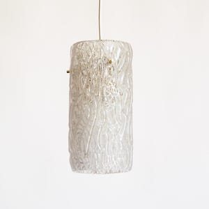 Petite 'Riffle' glass and brass pendant lamps by Kalmar