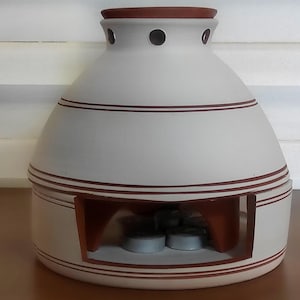 Clay Pot Candle Heater White type 9-10 inches-Home Heater-Dome-heat-Natural Heat,Pottery Heater-Most Funcional Size Terracotta place heater