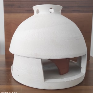 Tontopf Kerze Heater-Home Heat-White Liner-Domehitze-natürliche Heizung, Mumsobasi, Keramik Heizung-Die funktionalste Größe, 9-10x9-10 Zoll