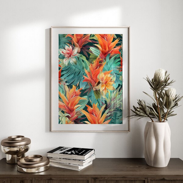 Bromeliad Print | Botanical Wall Art | Floral Decor Posters | Floral Print | Artful Wall Prints | Printable | Digital Download