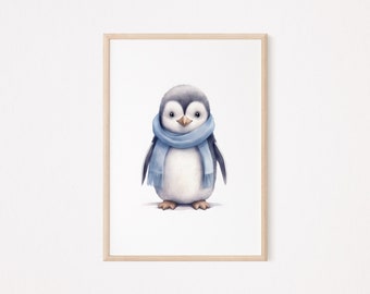 Penguin Nursery Print | Artic Animal | Nursery Decor | Bedroom Decor | Baby Boy & Girl Wall Art | Baby Toddler Gift