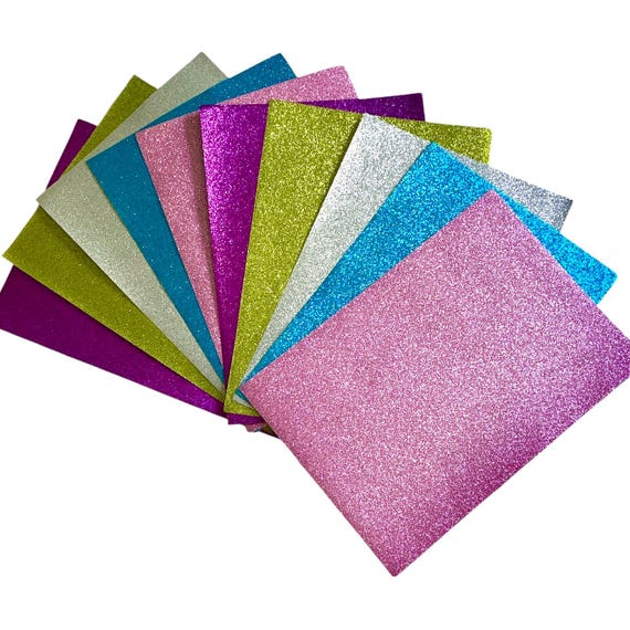 A4 Glitter Card Size 10 sheet 120 gsm 5 Colours for Crafting & Card Making
