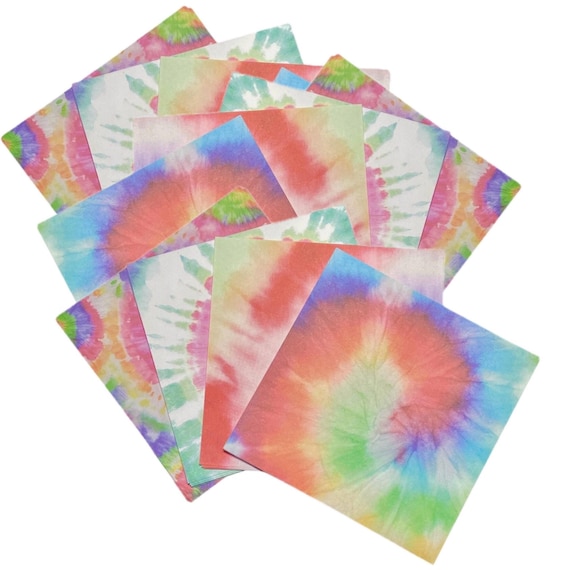 Tie Dye Design Paper 32 sheet 15cm x 15cm for Paper Crafting & Card Making