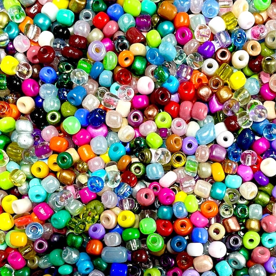 1000+ Multicolour 4mm Rocaille Glass Seed Beads