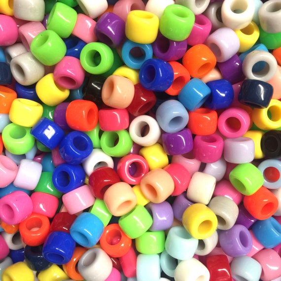 200x Smooth No Joint No Lines High Quality Mix Colour Pony Beads