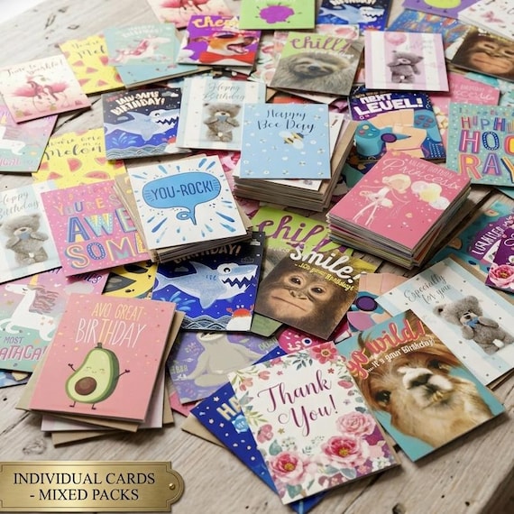 Pack of 12 Mix Designs Greeting Cards with Envelopes