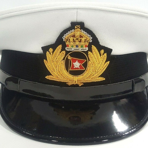 Titanic-Offizier-Capt-Smith-Kappe mit weißem Star-Line-Abzeichen