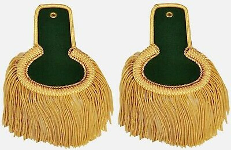 Shoulder Epaulette Green and Gold Marching Band Epaulette Etsy