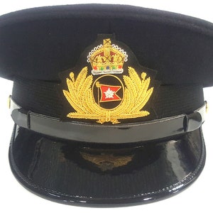 Titanic Black Officer Capt Smith Cap With White Star Line Badge