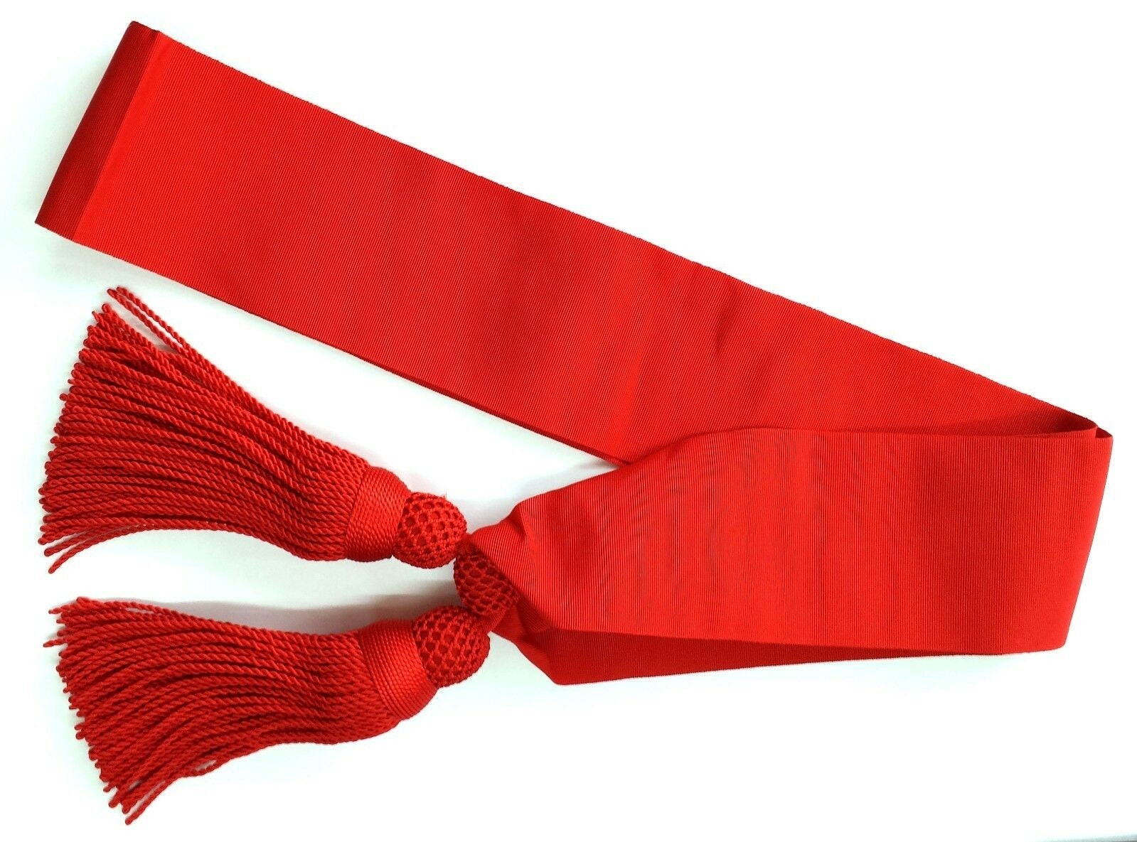 Red Silk Sash With Two Tassel Ceremonial Fashion Sash Belt Etsy