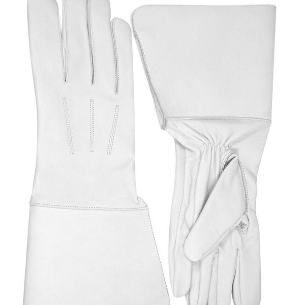 Gants en cuir blancs Drum Major's Gauntlet