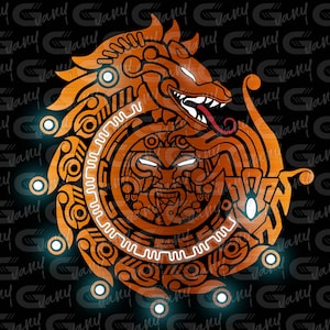 Quetzalcoatl File,SVG,EPS,Ai,PNG.