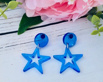 More Colours | Star Earrings | Handmade Earrings | Drop Earrings | Statement Jewellery | Dangle Earrings | Present Ideas | Gift Idea