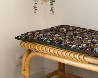 Futon nomade 50x140cm - FAIT MAIN en FRANCE - tissu d'ameublement