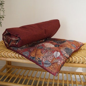 Custom nomadic futon - HANDMADE in FRANCE - upholstery fabric