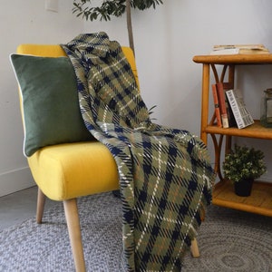 Plaid 150x150cm - HANDMADE in FRANCE - checkered matted cotton