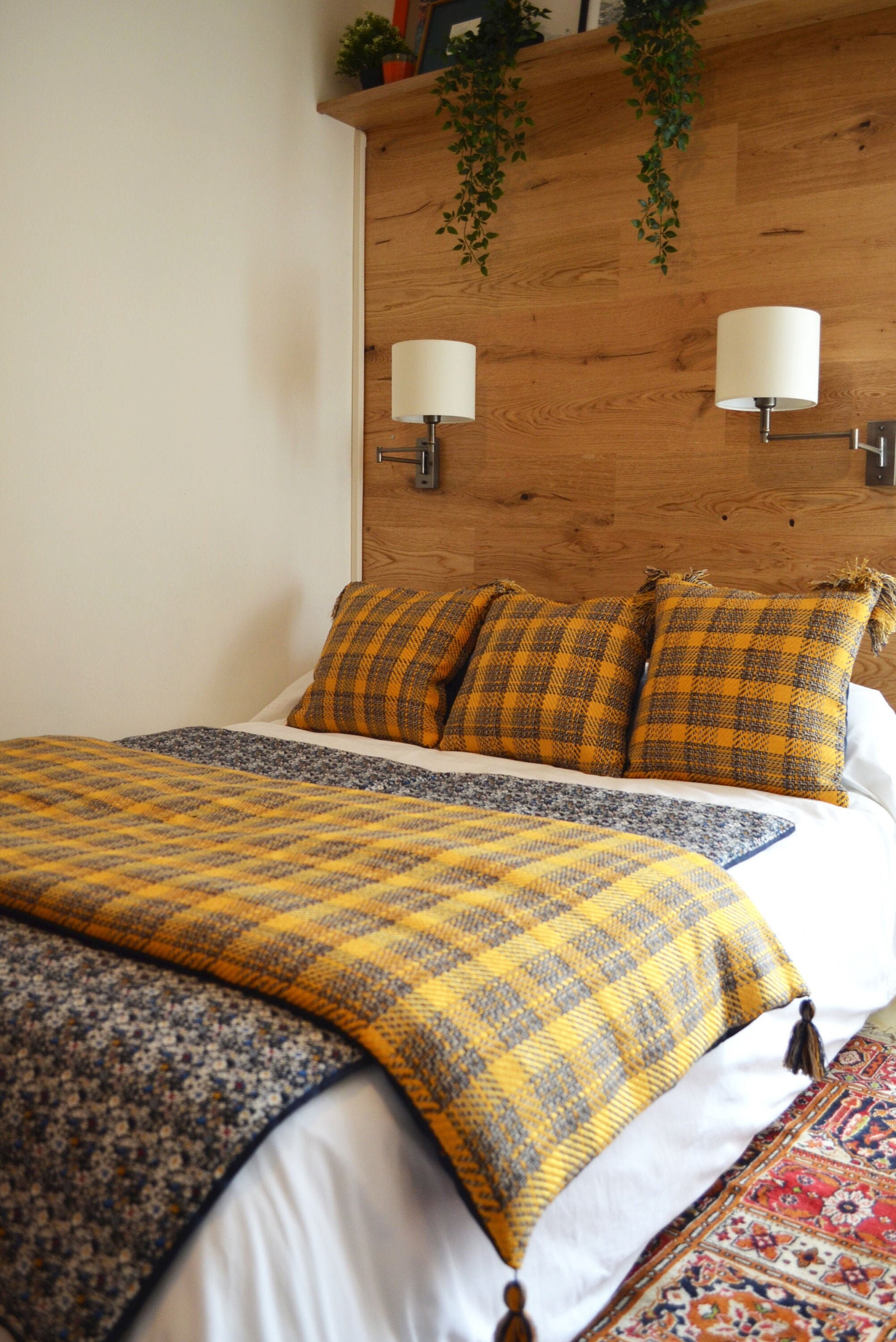 Cushion Cover 50x50cm - HANDMADE in FRANCE - Checkered Woven