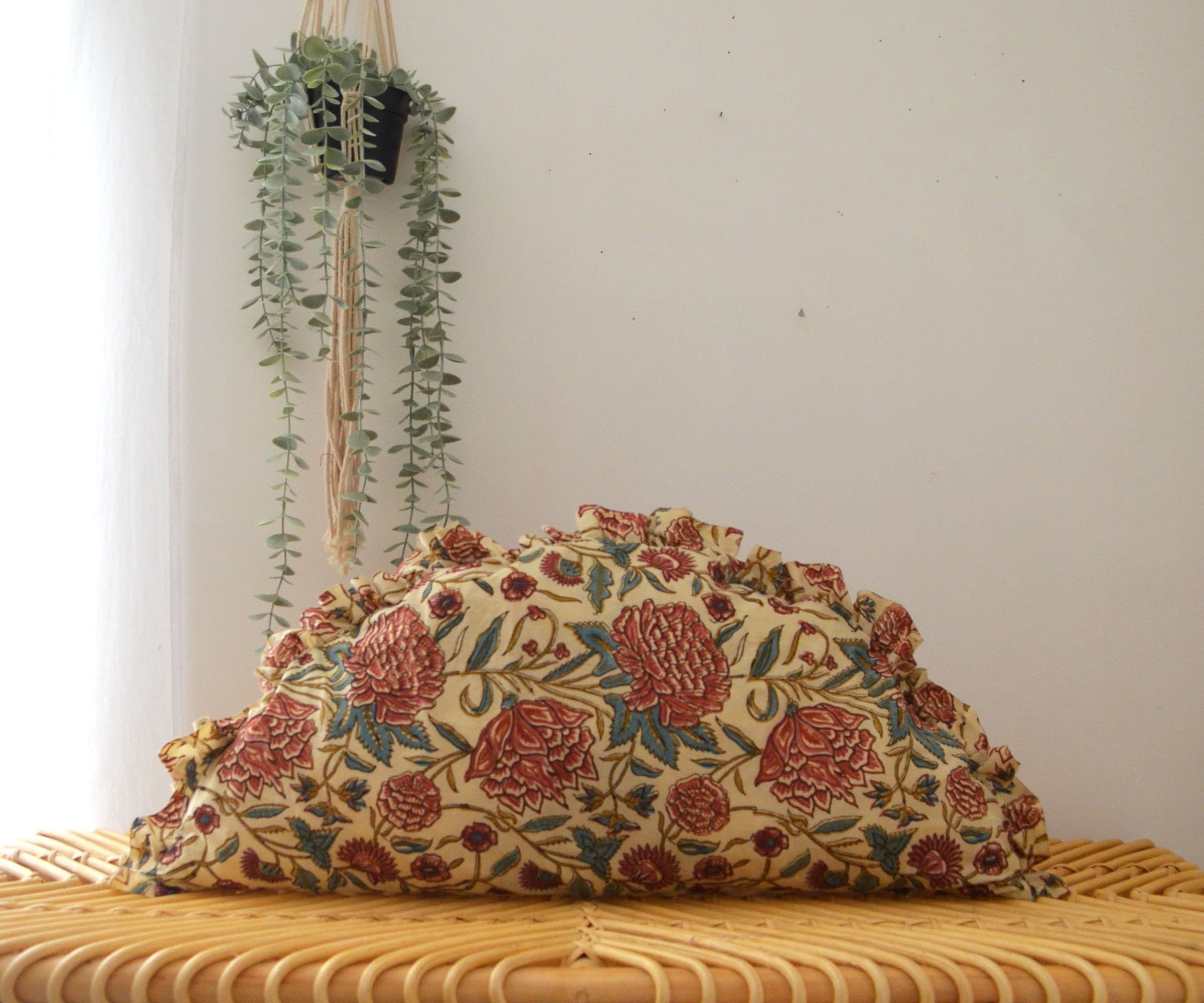 maid France cushion ドガ Half Moon Cushion 70x32cm - HANDMADE in FRANCE - Cotton - Etsy
