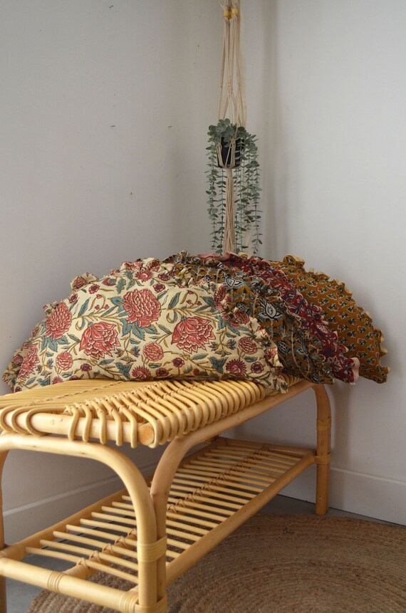 maid France cushion ドガ Half Moon Cushion 70x32cm - HANDMADE in FRANCE - Cotton - Etsy