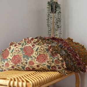 Half Moon Cushion 70x32cm - HANDMADE in FRANCE - Cotton - Etsy