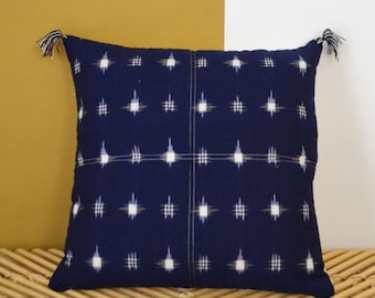 Cushion cover 40x40cm - HANDMADE in FRANCE - Indian ikat cotton