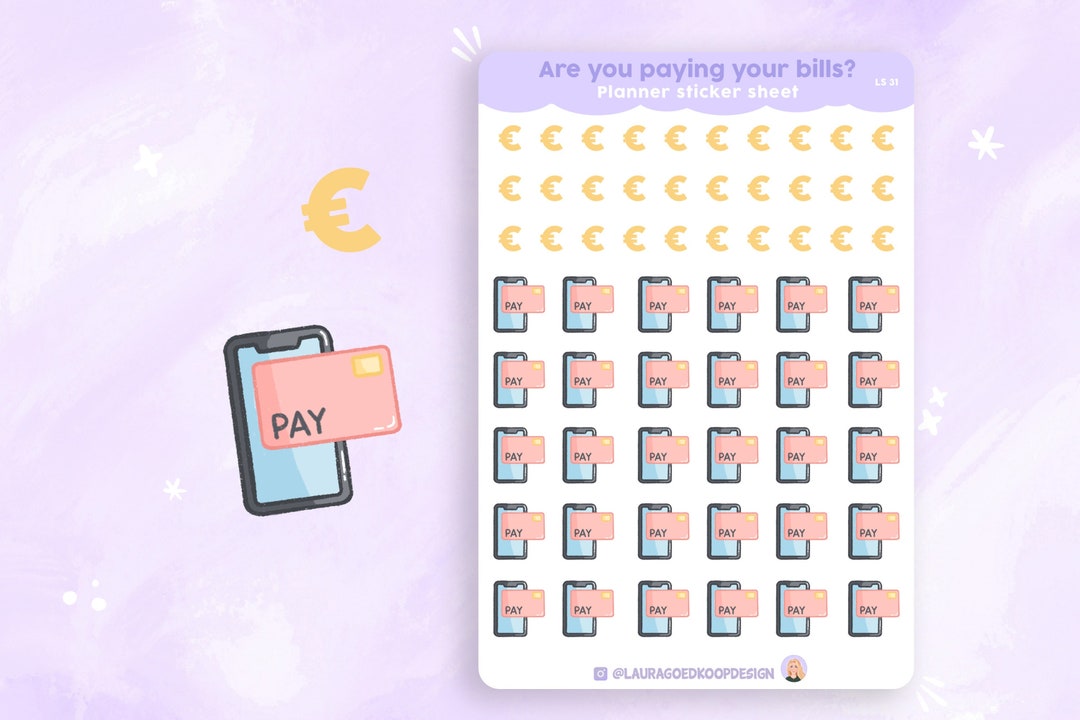 Members Pay Sticker Pay stickers, bills, euro, apple pay, credit card, money, Mascha ...
